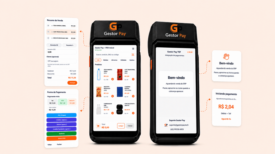 Demonstração real do Gestor Pay: Smart POS, login e portal